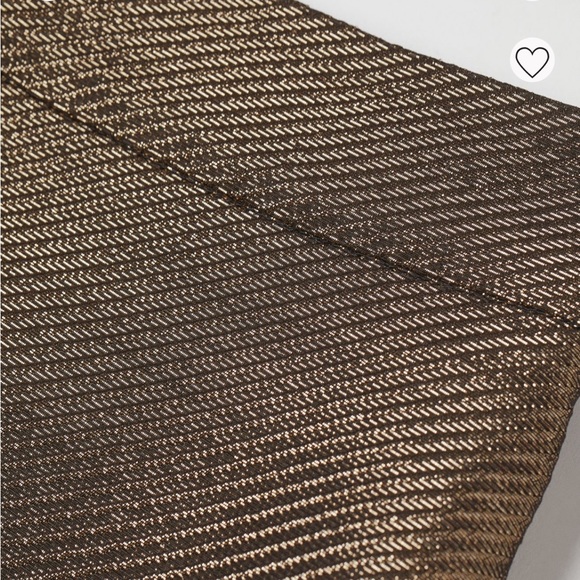 NWT H&M GOLD A-LINE SKIRT - Picture 2 of 7